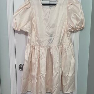 Boohoo Cream Dress Lined